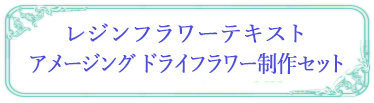 レジンフラワーテキスト&アメージングドライフラワー制作セットのタイトル画像