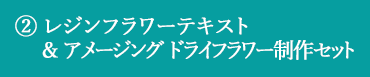 レジフラワーテキスト＆アメージングドライフラワー制作セットを紹介するタイトル画像